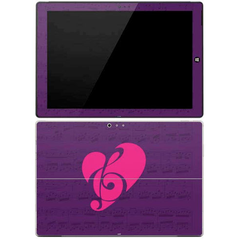 Purple Musical Notes Surface Pro 3 Skin